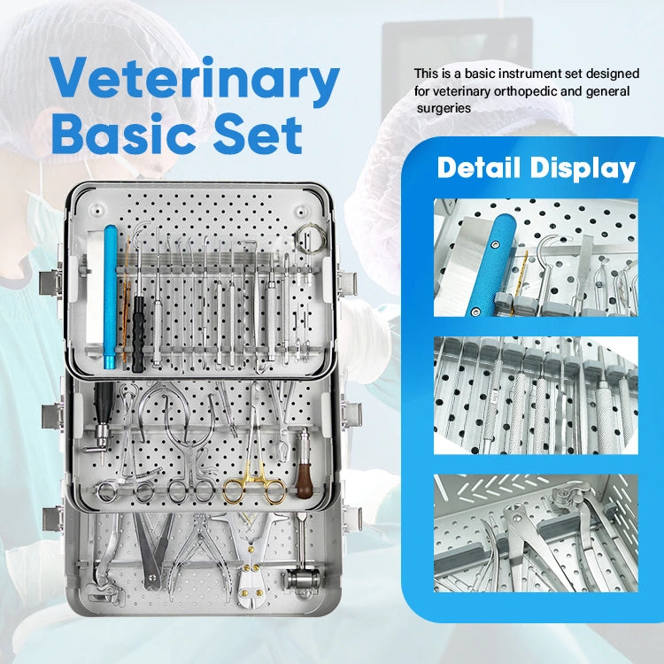 Veterinary Trauma Surgery Basic Set  Student Starter Set Premium Stainless Steel