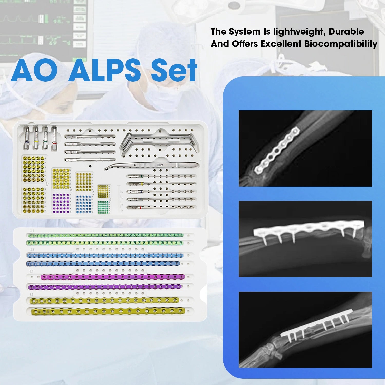 Animal Orthopedic Surgical Packs Veterinary AO Alps Plate for Bone Instrument Set