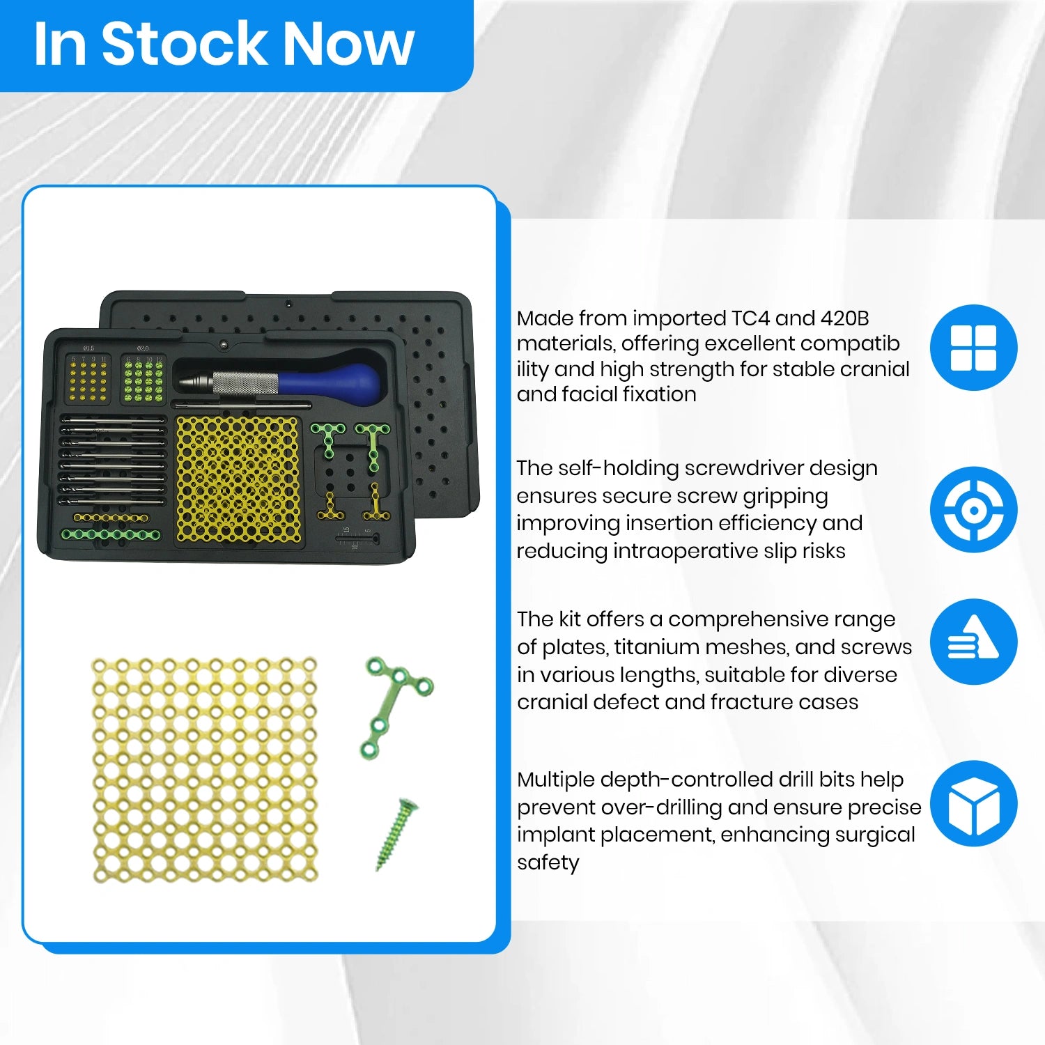 TC4 Veterinary CMF (Maxillofacial) Instrument Set for Minimally Invasive Surgery