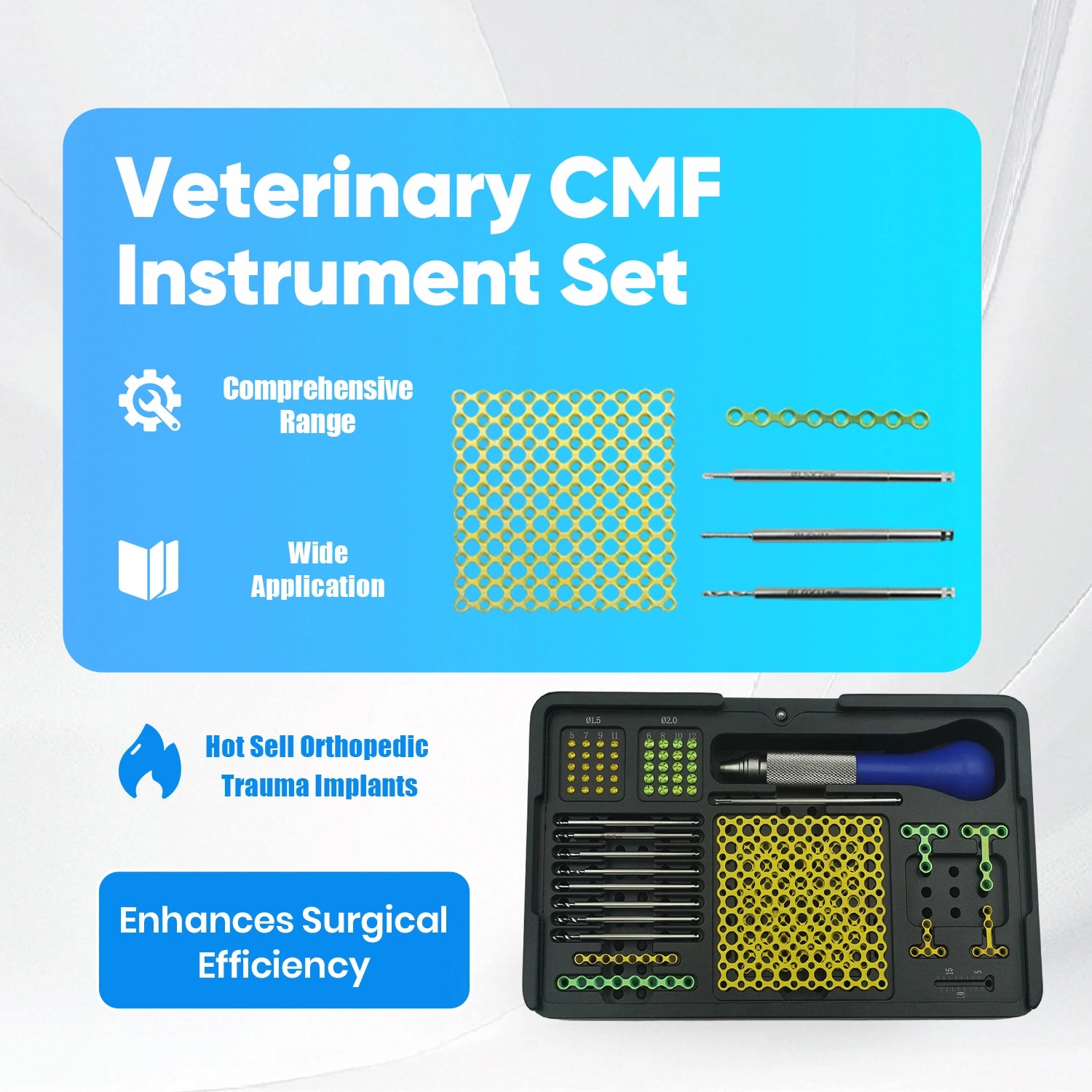 TC4 Veterinary CMF (Maxillofacial) Instrument Set for Minimally Invasive Surgery