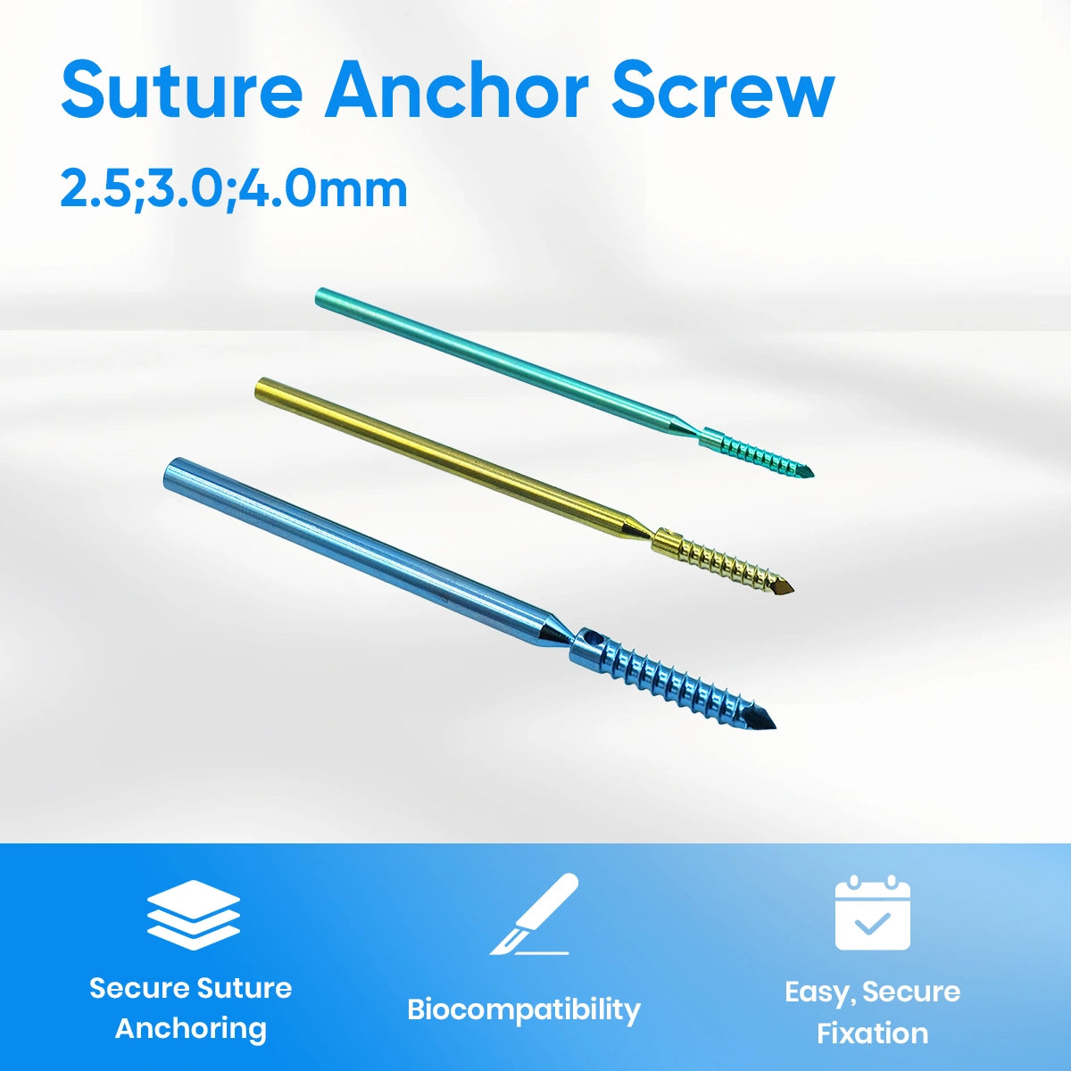 Veterinary Orthopedic Titanium Suture Anchor Screw for Artificial Ligament Repair