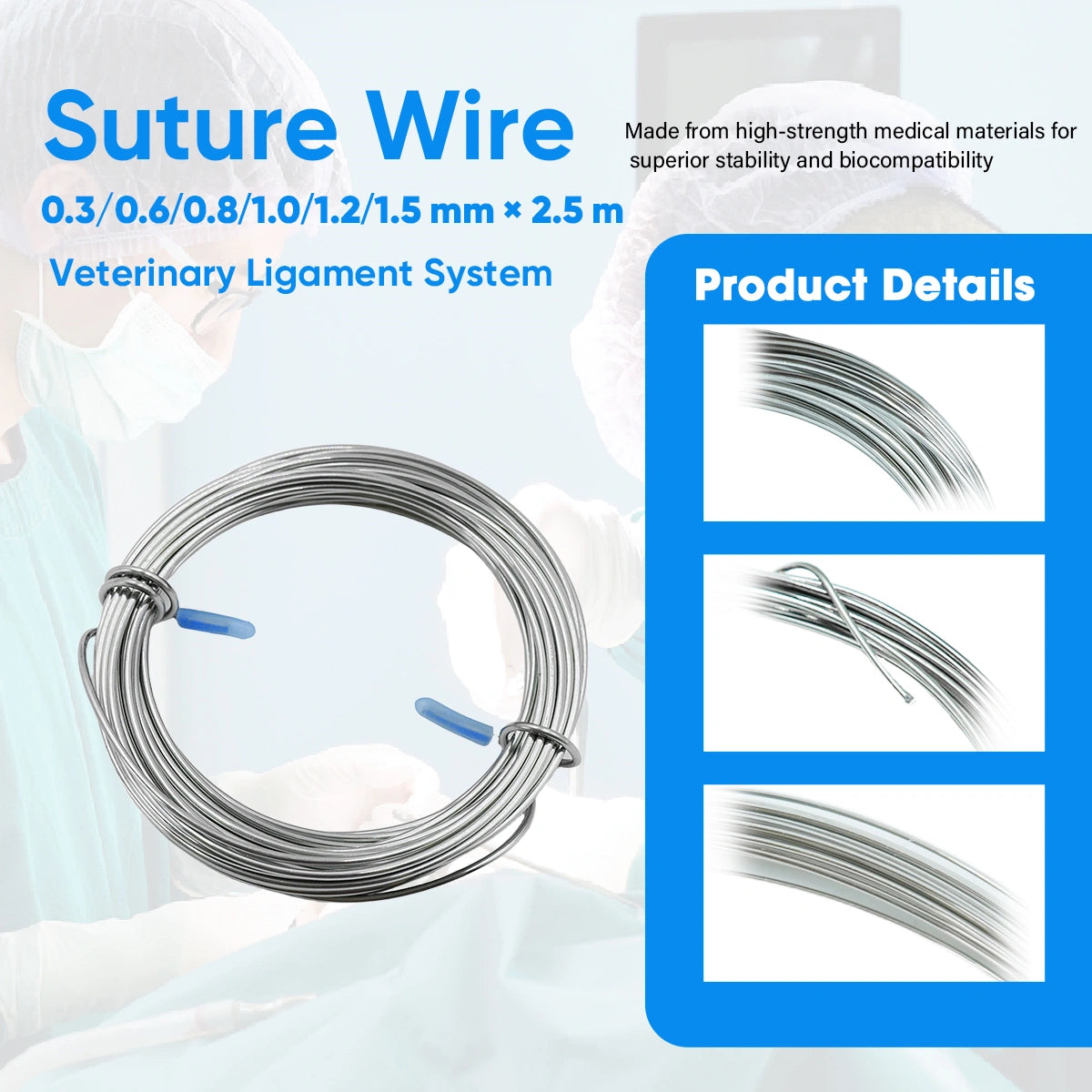 Knot-Resistant Suture Wire for Dog Sports Medicine Orthopedic Surgery