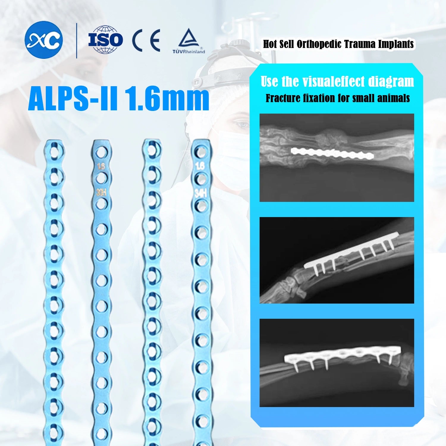Best Sale Veterinary Orthopedic Surgery Bone Implants 2.4mm ALPS-II Locking Plate