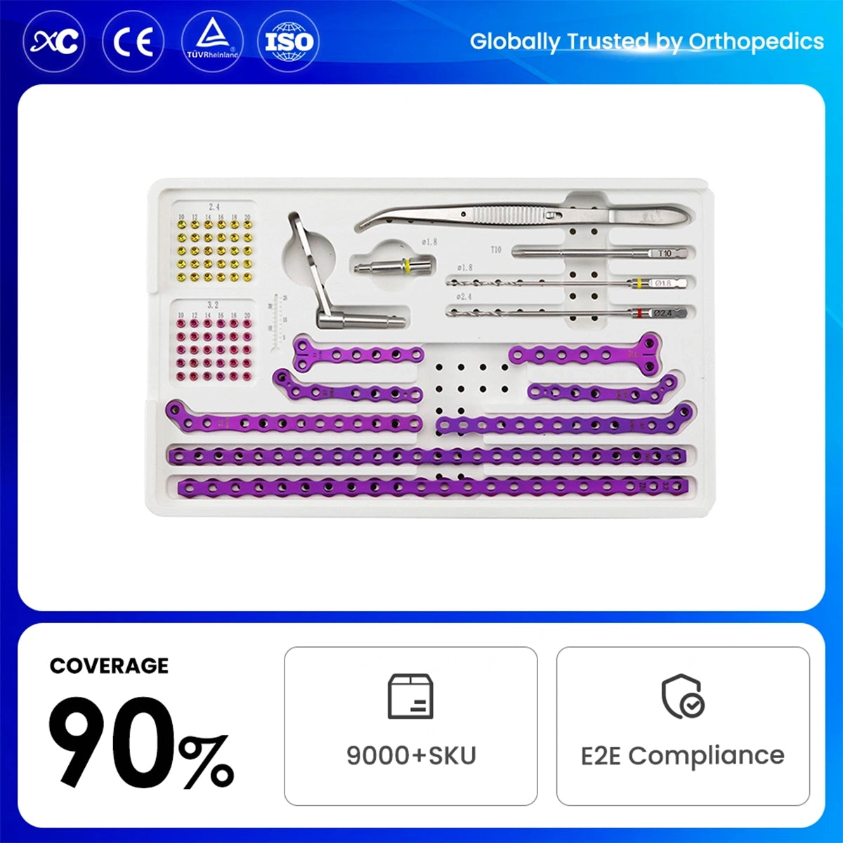 XC VET 3.2mm ALPS Veterinary Titanium Instrument Set Best Veterinary Bone Plate Brands