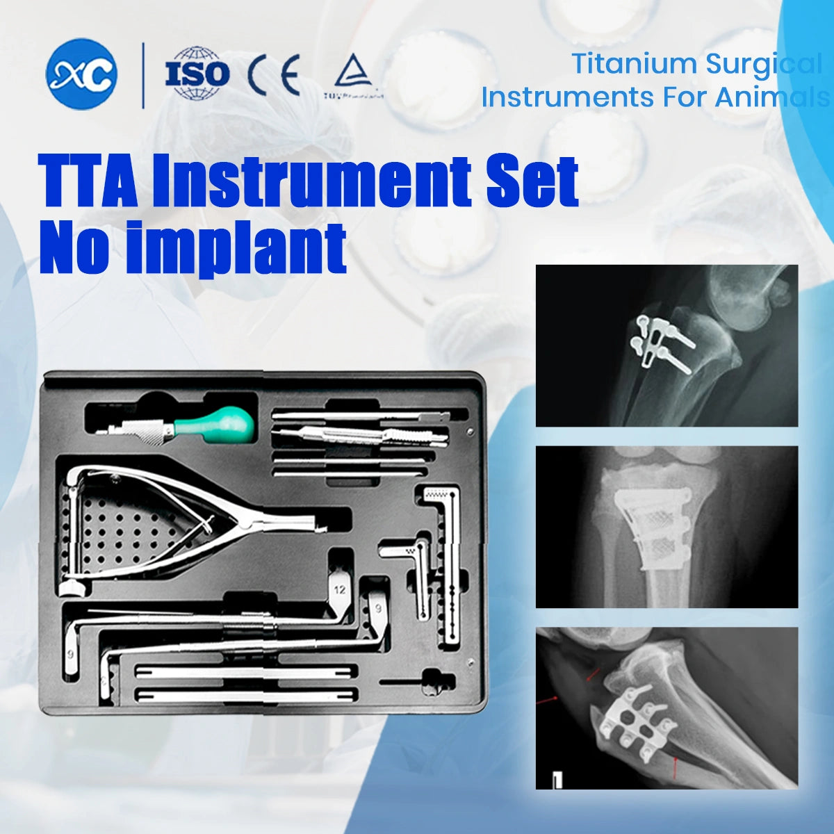 Veterinary Tibial Tuberosity Advancement TTA Surgical Instrument Set – No Implant - xcvet.com