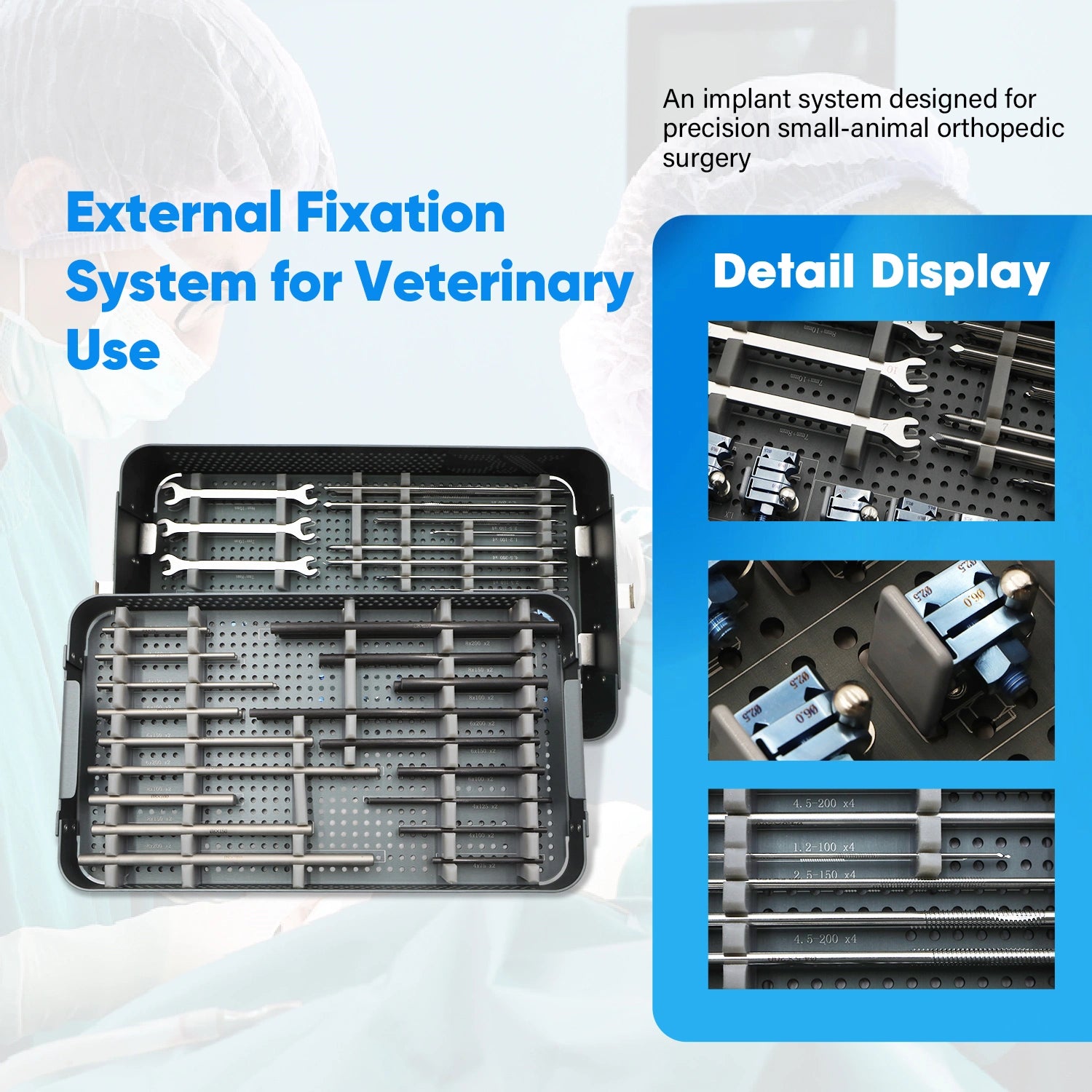 Veterinary Orthopedic External Clamp Fixator Set for Bone Fracture Surgery